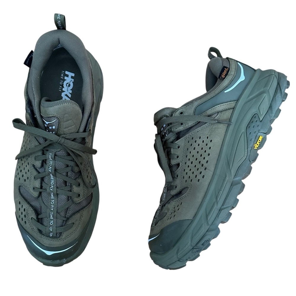 Hoka Men's Athletic Shoes in Olive and Teal